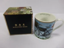 Halcyon Days Gordon Castle Gardens Bicycle English Fine Bone China Coffee Mug 