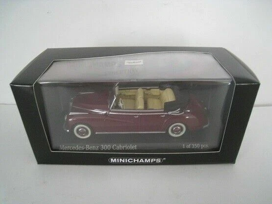 MERCEDES 300 W186 CABRIOLET 1952 RED MINICHAMPS 437032131 1/43 RESINE 350 PCS - Photo 2/4