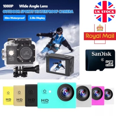 Outdoor Sport Kamera Full HD Wasserdicht Video 1080P DV LCD Camcorder mit SD-Karte