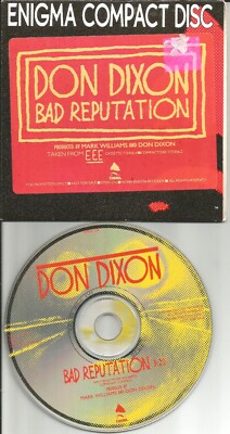DON DIXON Bad Reputation RARE STICKERED CARD SLEEVE PROMO DJ CD single 1989 USA