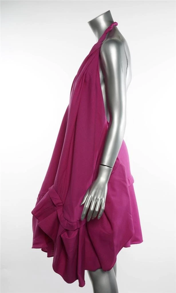 Abito JACQUEMUS Fucsia Senza Maniche Supporto Asimmetrico Tulle LA RIVIERA FR40 US8