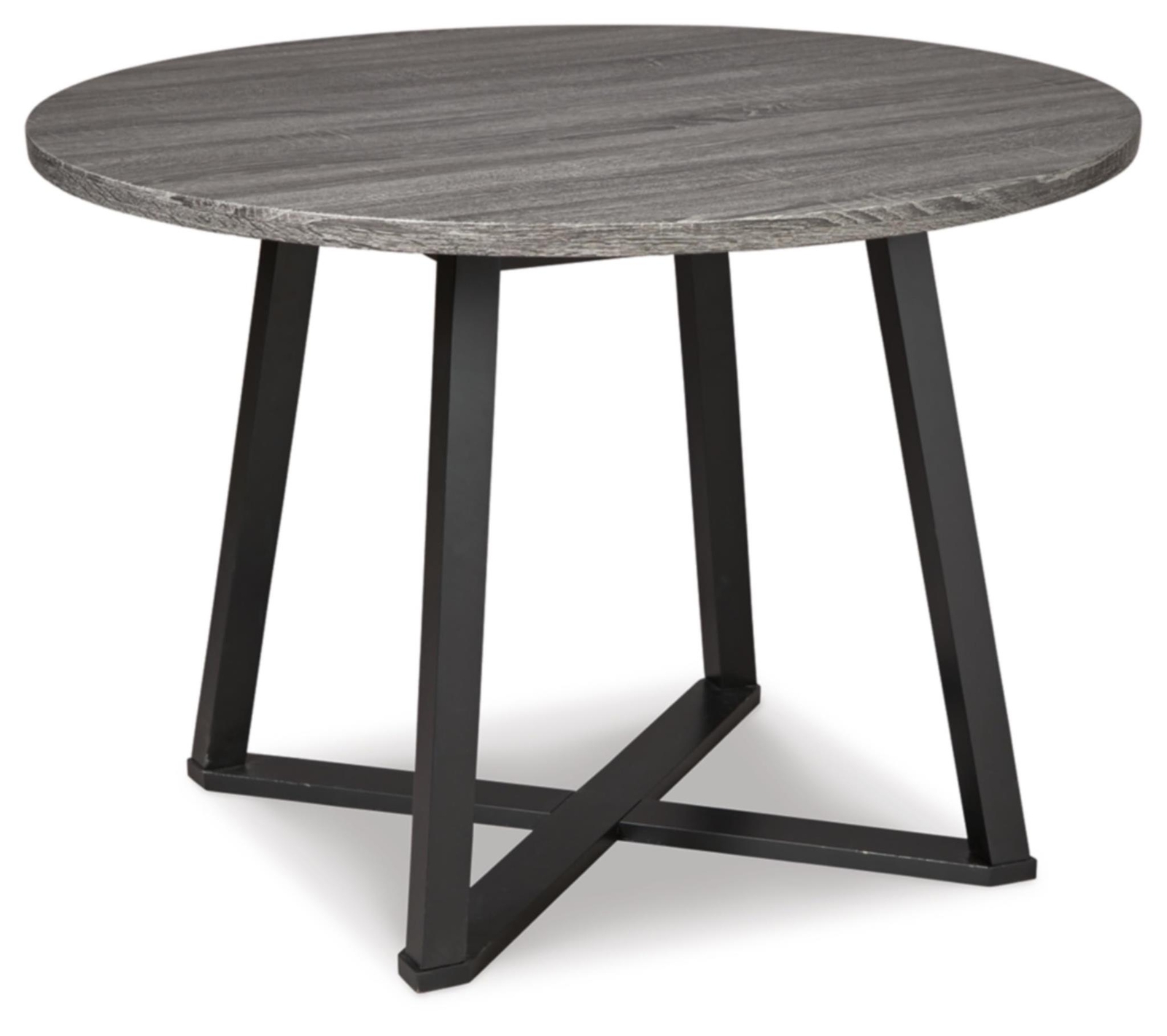 Signature Design by Ashley Centiar Mid Century Round Dining Room Table with Meta