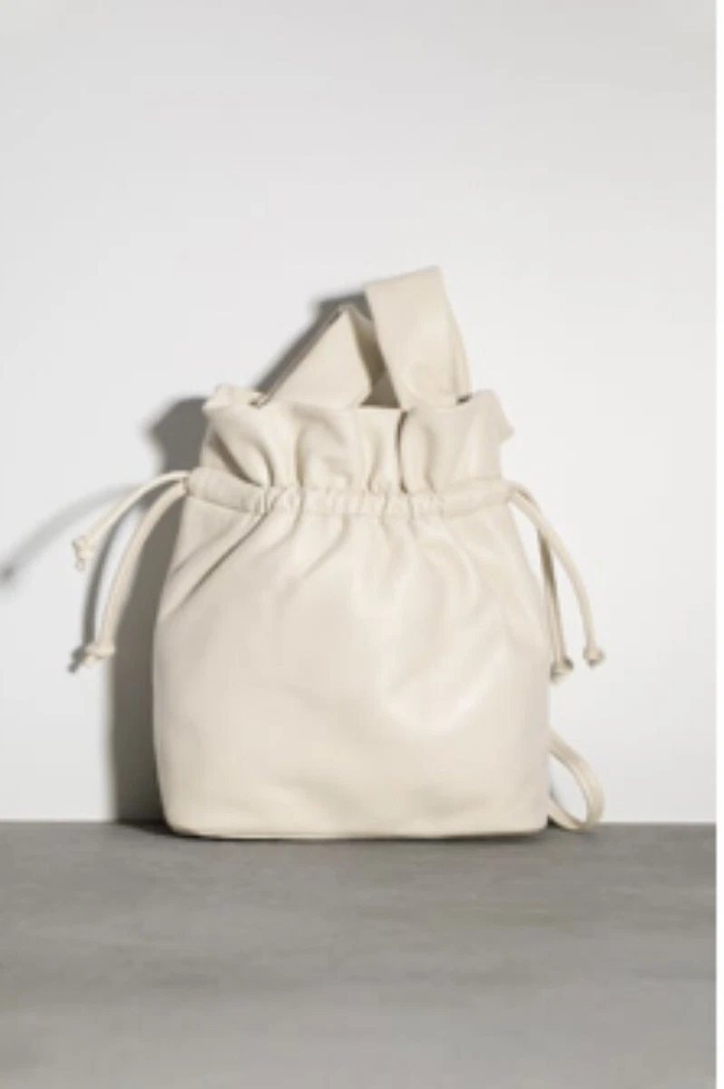 Zara leather store bucket bag
