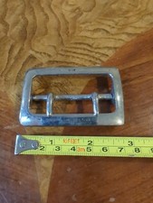 Solid Brass Chromed Double Prong Buckle