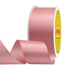 Double Face Dusty Pink Satin Ribbon 1-1/2 inch X 25 Yards Polyester Dusty Pin...