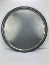 Tablett Platte Zinn Les Etains du Paris Manoir Titre Legal rund Perlrand ca 39cm
