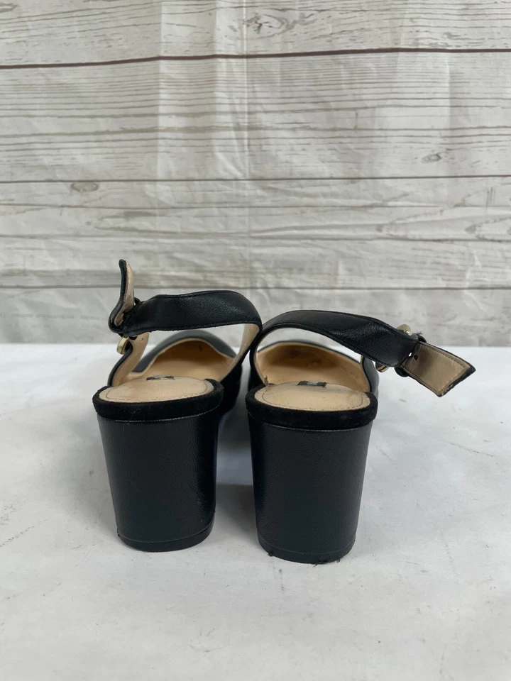 Nine West 女式郁金香粗跟露跟高跟鞋 5M 码 — 第 4/4 张图片