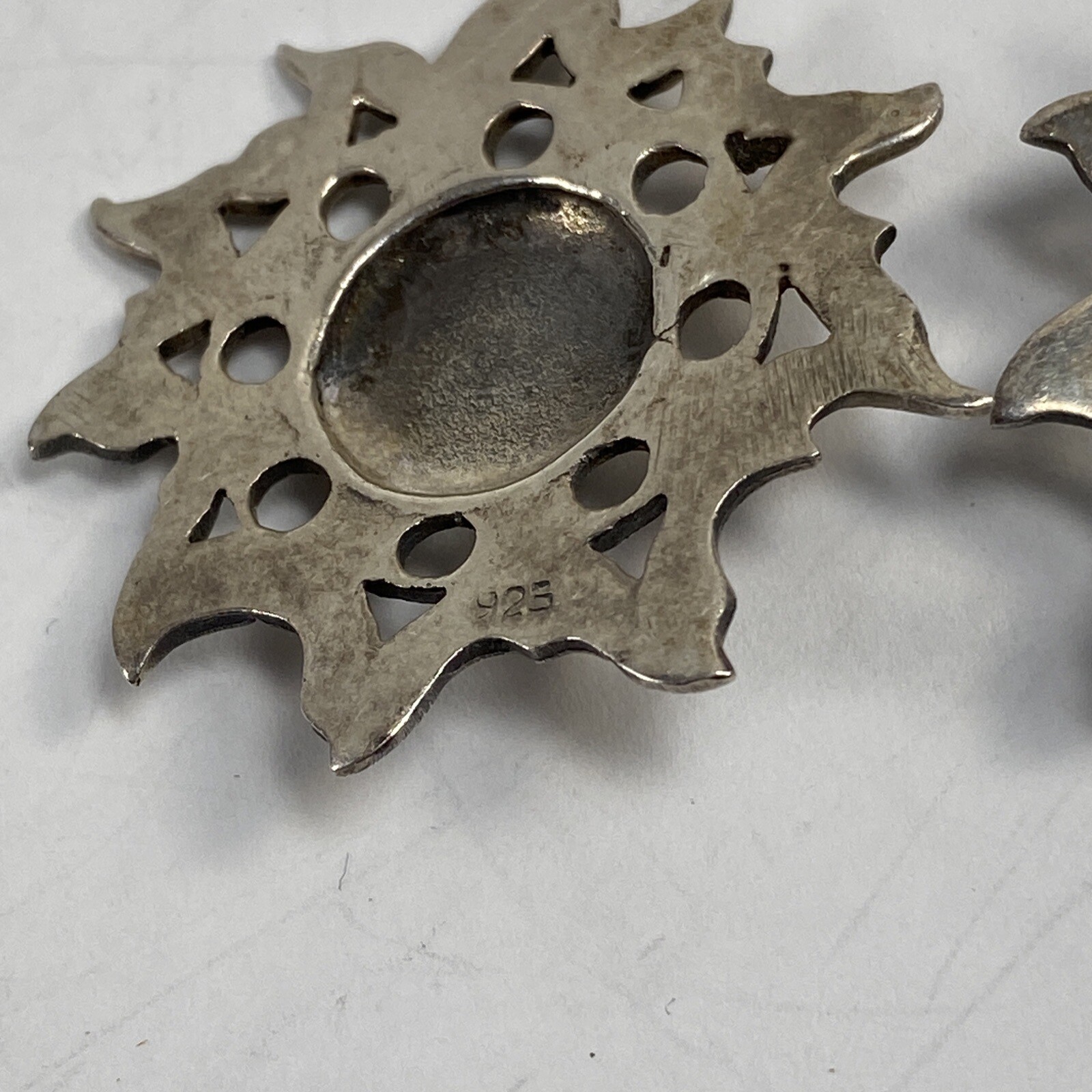 Pair Vintage Larger Size Solid Sterling Silver Su… - image 7