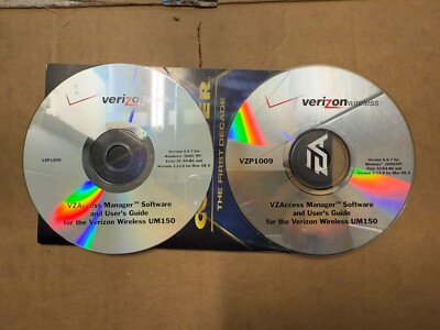 Lot of 2 Verizon Wireless VZAccess Manager Software & User's Guide for UM150
