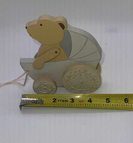 Russ Berrie Precious Keepsakes Bear In Carriage Pull Toy #16683 - Picture 8 of 9