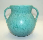Roseville Pottery Tourmaline Green Handled Vase As-Is