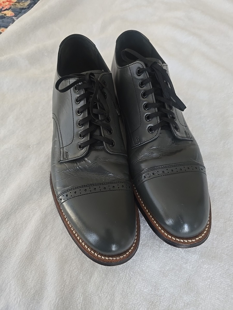 Stacey Adams Dress Shoes Mens D Madison Cap Toe Goodyear Welted Gray