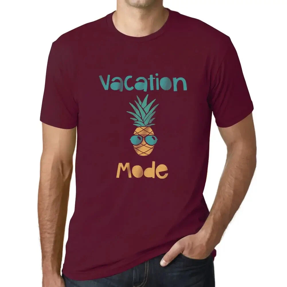 Men's Graphic T-Shirt Vacation Mode Pineapple With Sunglasses Eco-Friendly