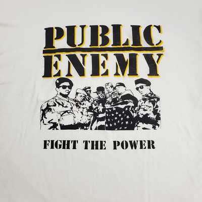 Vintage 80's Public Enemy XXL Rap Hip Hop Raptees Promo T Shirt