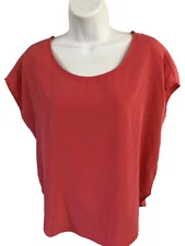 Forever 21 Size Small Coral Blouse Oversize Flowing Cute! B1