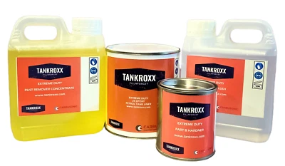 CARBUSONIC Fuel tank sealer kit petrol tank liner, ethanol safe rust protection coating 20L