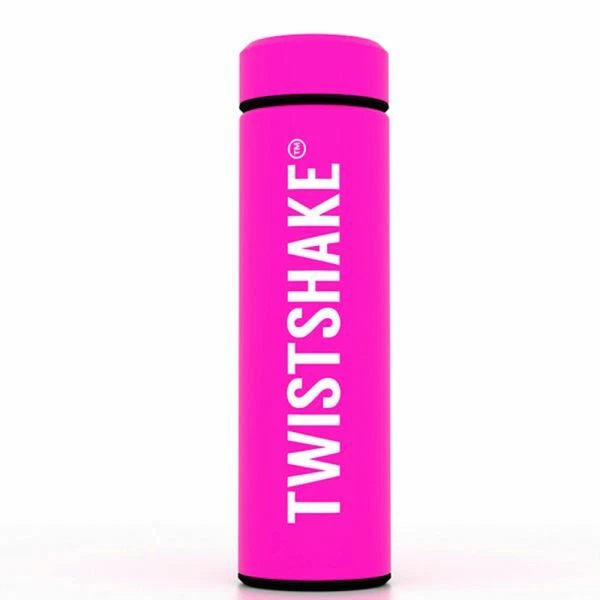 Twistshake 'Hot or Cold' pink thermos flask for liquids 420ml / 14oz