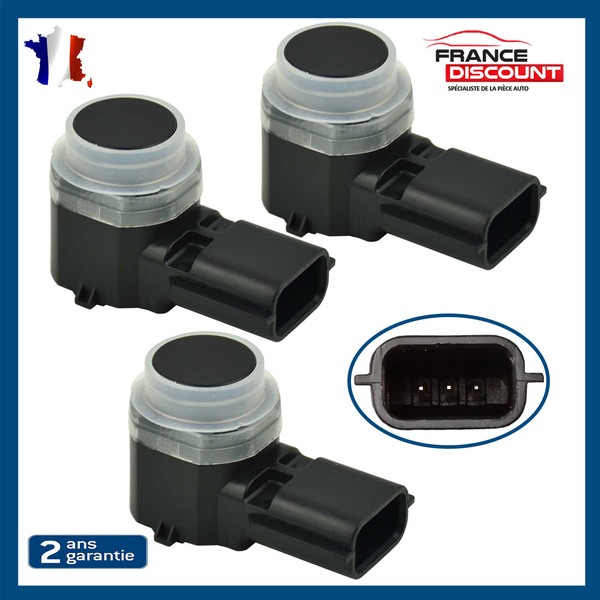 Partsline 3 Parksensoren Einparkhilfe Radar RüCkfahr Sensor Vorne Hinten Schwarz-image