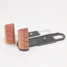 Wood Handle CNC Aluminum Base Quick Release L Plate Grip for Nikon F2 Camera