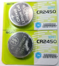 2 PACK CR2450 3V LITHIUM BATTERY (GOOD EXPIRE 12/29) DL2450 FREE SHIPPING