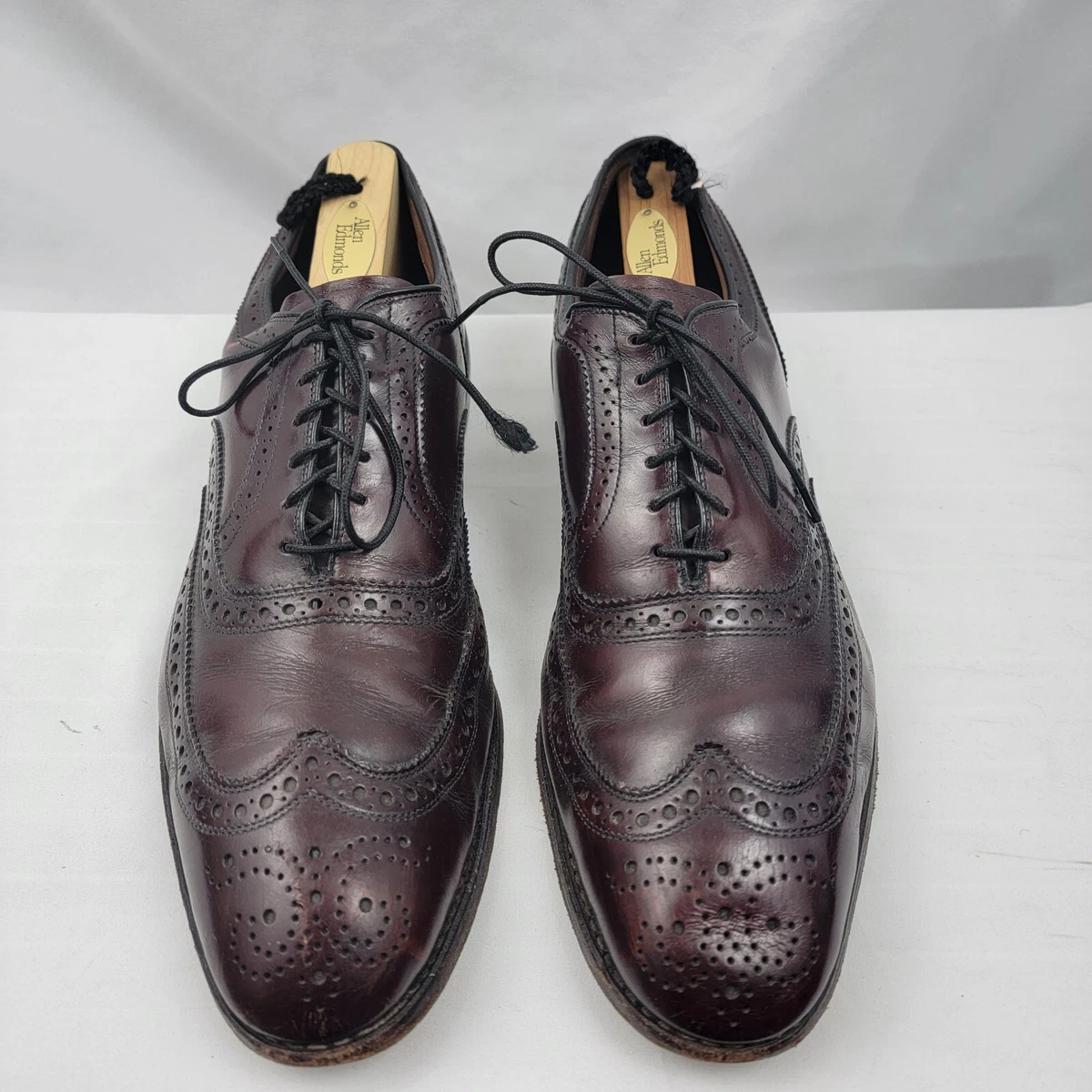 Allen Edmonds McAllister Size 11.5C Burgundy Oxblood 8 Brogue