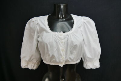 Size 34 dirndl blouse white blouse for dirndl Isar costumes with lace B11705