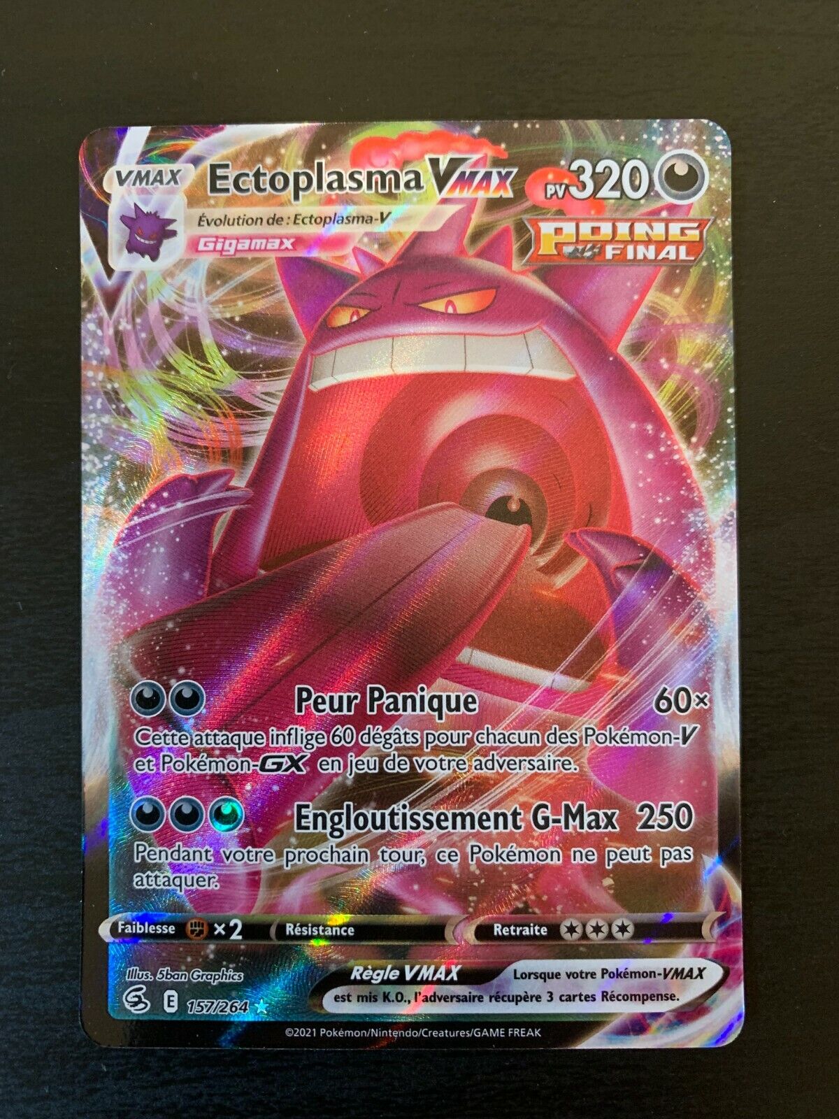 157/264 carte Ectoplasma V-Max Poing de fusion