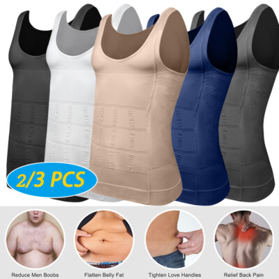 Bauchweg Bodyshaper Weste Slimming T-Shirt Men Miederbody Shapewear Figurformer