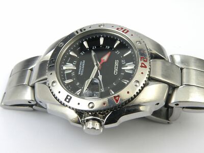 Mens Seiko Perpetual Calendar GMT Watch 8F56-0020 - 100m | eBay