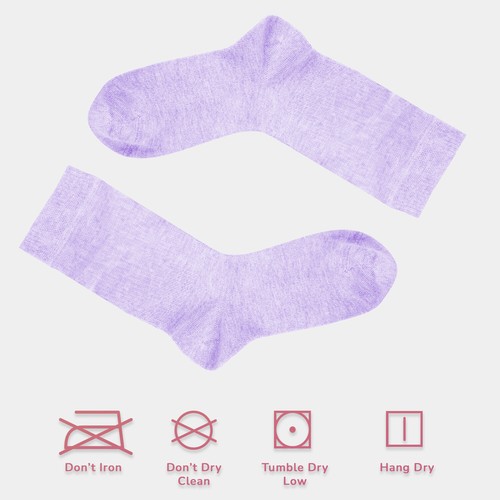 Cosyfeel® Women Loose Diabetic Crew Socks 4-Pack Bamboo Durable Seamless Toe - Picture 70 of 96