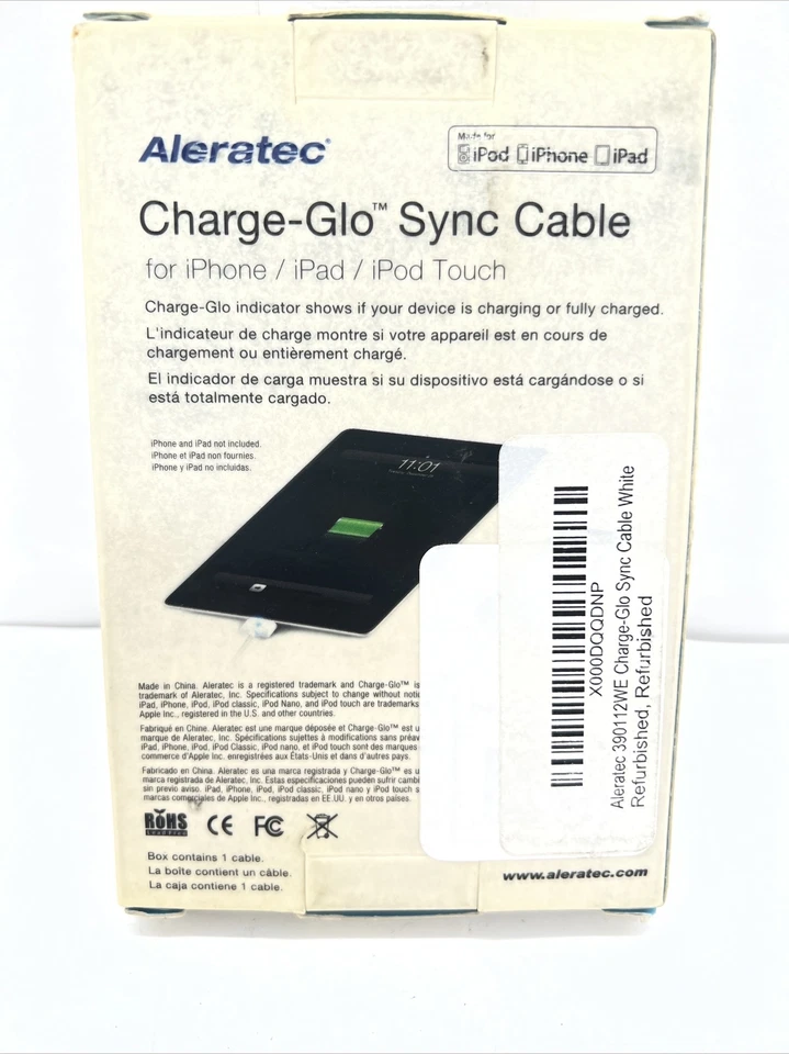 Cable de sincronización y carga USB JETech para iPhone 4/4s - Blanco Foto 2 de 3