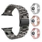 For Apple iWatch 2/3/4/5/6 /SE/7 Series Steel Strap Watch Metal Band Clasp