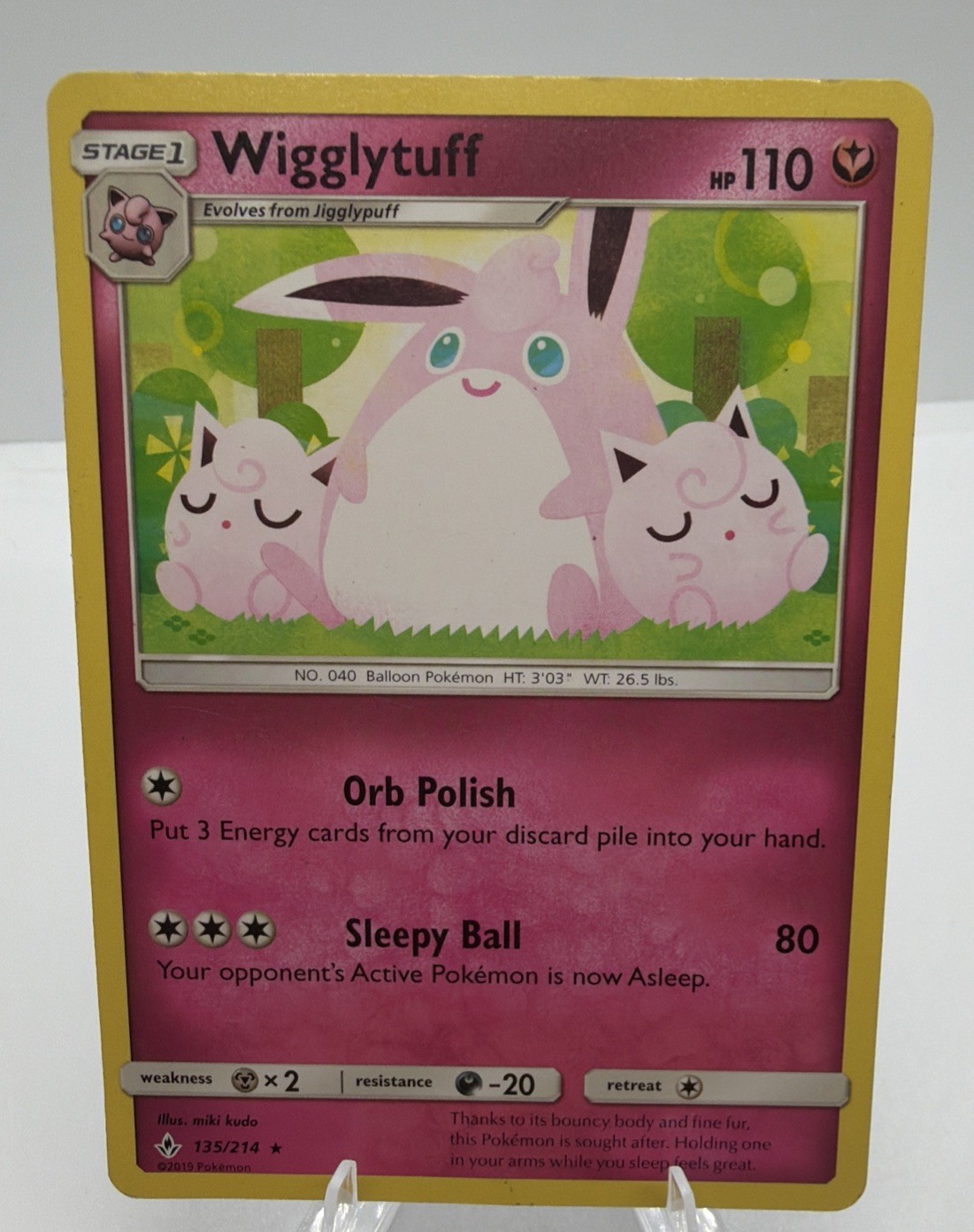 Wigglytuff 135/214 Sm-Unbroken Bonds Regular RARE Pokemon TCG MINT/NM