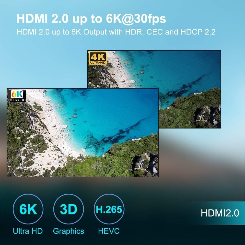 Box Android 10.0 Q Plus cinéma maison 6K et soirées séries en WiFi rapide