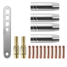 17PCS Welding Nozzle Tip Holder Consumables for 15AK For MIG Welding Torch
