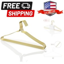 Metal Wire Hangers, 10 Pack, Gold, Slim and Space-Saving Clothes Hangers, Dur...