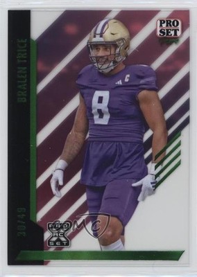2024 Leaf Pro Set Pure Green Spectrum 30/49 Bralen Trice #115 Rookie RC v9t