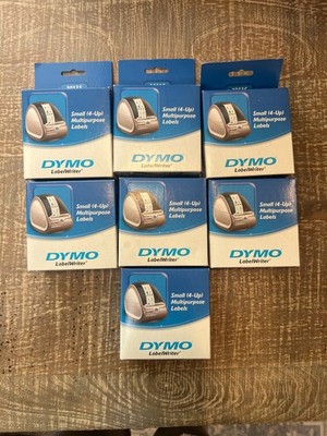 7 Box Lot Dymo 30335 Small Multipurpose Labels 1'' x 0.75'' - 4-Up NEW Sealed