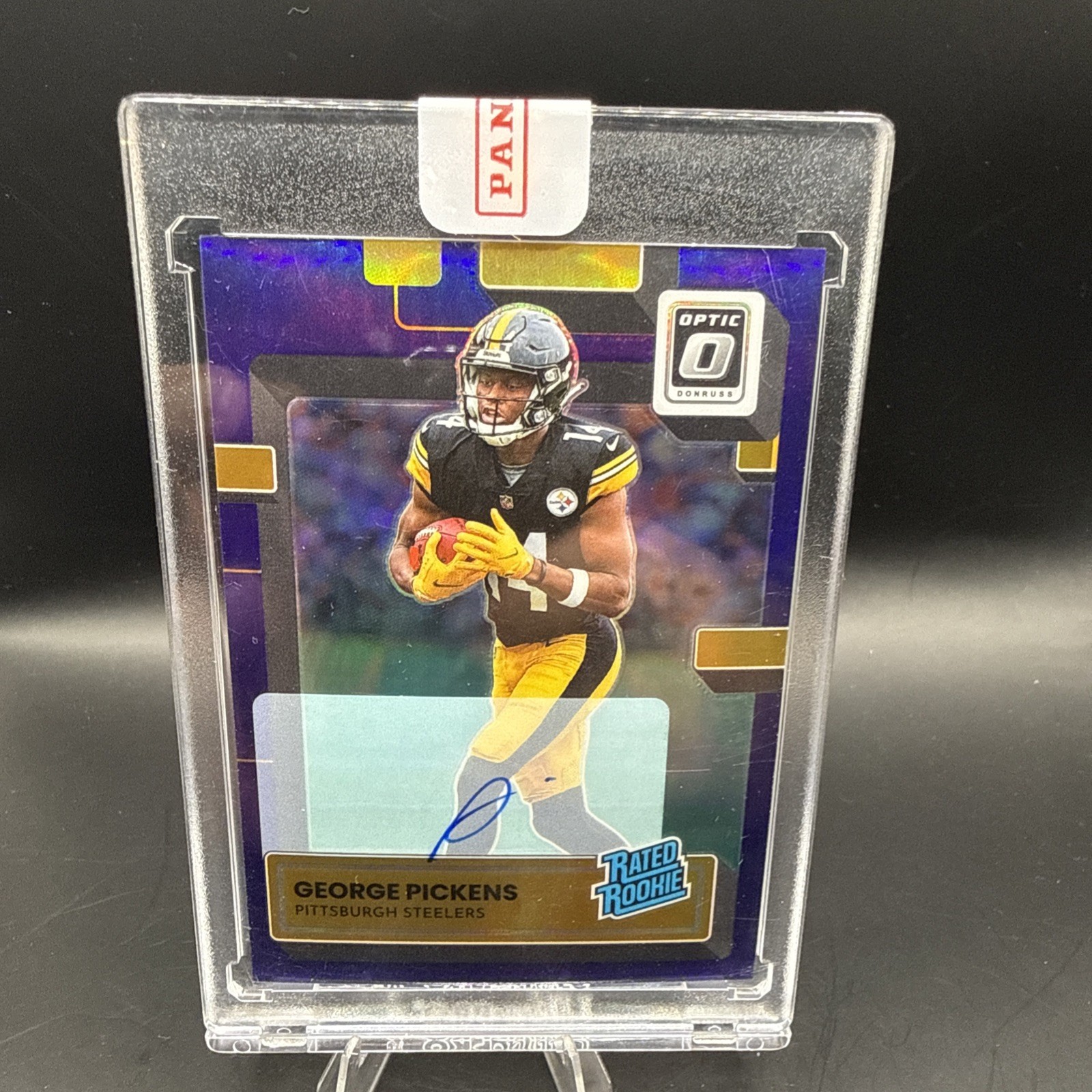 2022 Panini Donruss Optic GEORGE PICKENS Rookie Purple Prizm Auto #17/35