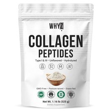 Bovine Collagen Peptides Powder Hydrolyzed Type 1.2 Pound Pack of 1 , White