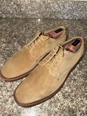 Alden Unlined Snuff Suede Plain Toe Derby   Size 9D   Made in USA