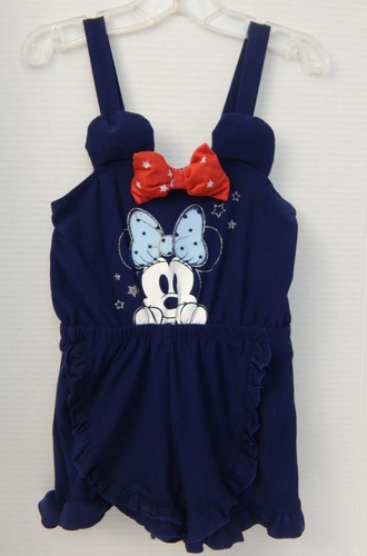 Disney * Disney Jr Minnie ~ marineblauer kurzer Overall mit Minnie Mouse Design * Größe 5T - Bild 1 von 12