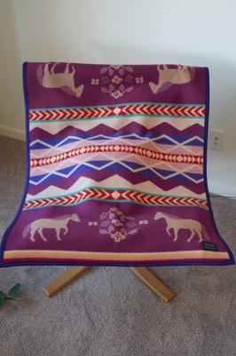 Pendleton Beaver State Painted Pony Crib Wool Blanket Multi 32.5