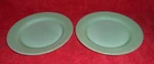 2 Vintage Fire King Green Jadeite Glass 9" Restaurant Ware Plates.Nice.NR!