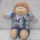 Cabbage Patch Kids Boy Doll - Blonde Hair - Blue Eyes - 15" tall - Head Mold #9