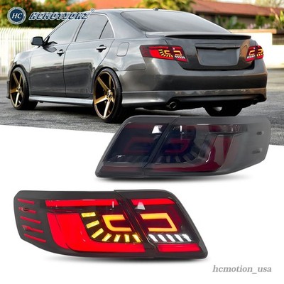 HCMOTION LED Tail Lights For Toyota Camry 2007-2011 Rear Lamps Smoked 4PCS