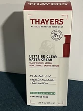 THAYERS Let's Be Clear Water Cream Moisturizer Azelaic & Hyaluronic Acid
