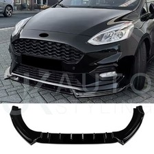 Kit aerodinamico labbro paraurti nero lucido splitter anteriore Ford Fiesta ST Line MK8 2018-2021