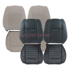 2010-2014 Fits Ford Mustang Driver / Passenger Bottom / Top Leather Seat Cover