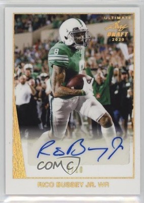 2021 Leaf Ultimate Draft Gold Spectrum 7/10 Rico Bussey Jr #90-RBJ Auto v9t